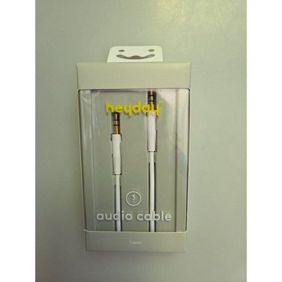 heyday Other - Heyday Audio‎ 3.5mm to 3.5mm Auxiliary (Aux) Round Cable 3ft White